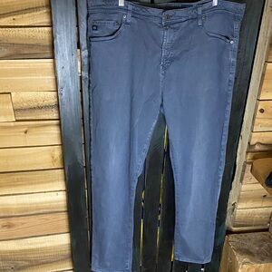 AG Adriano Goldschmied Everett slim straight Men's gray chinos 40x32
